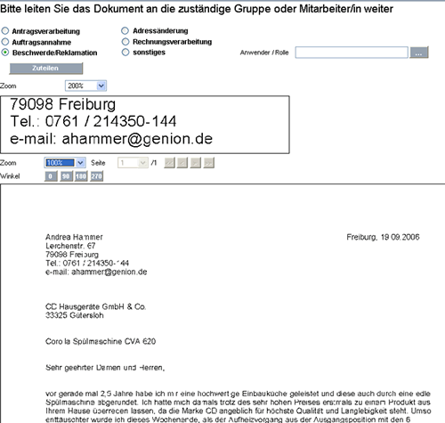 Vorschau digitaler Posteingang